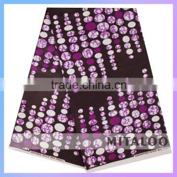 Mitaloo Wholesale African Wax Print Fabric Real Wax Cotton Fabric MCT0011