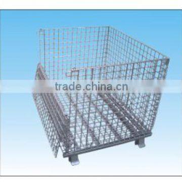 Folding wire pallet