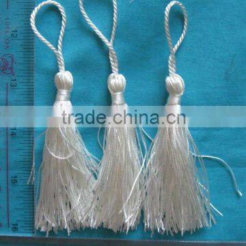 3" Tassel Fringe Drapery Decoration Garment Chainette 15pcs, Trimmings Tassels White Color