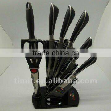 8pcs stainless steel solid handle with good quality kitchen knife