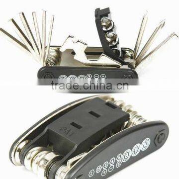 Germany 16-in-1 Multifunctional High Quality Alloy Steel Cycling Bicycle Repair Tools Black Bike Combined Tool photo-2