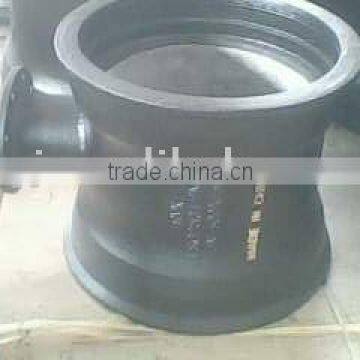 Double socket tee with flange branch fitting for DI pipe