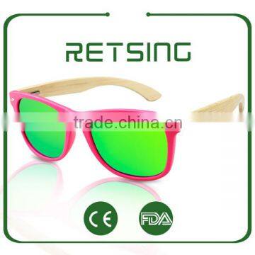 Plastic Frame Bamboo Arms Sunglasses Handmade, Bamboo Eyewear, Bamboo Sunglasses China photo-2