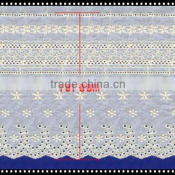 100% cotton embroidery fabric lace wholesale