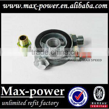 AN10 Aluminum Thermostat Oil Sandwich Adapters Oil Cooler Adapter Silver Oil Sandwich Plate photo-6