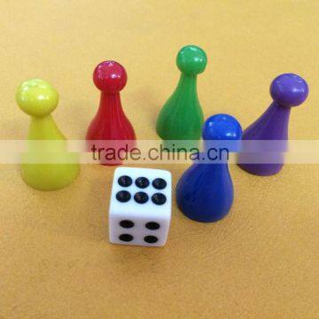Multi Game Board Useing of Plastic Board Game Piece With Board Game Parts of Pawns
