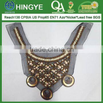 2014 Handmade Wooden material Beaded Collar --- H1412015