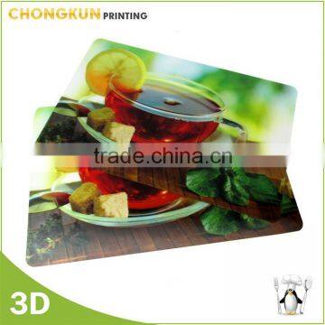 High definition 3D Lenticular dining table mat