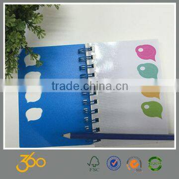 High quality custom printed spiral notebook wholessale