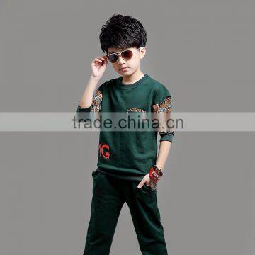 High quality fashion style for boy long t-shirt suit