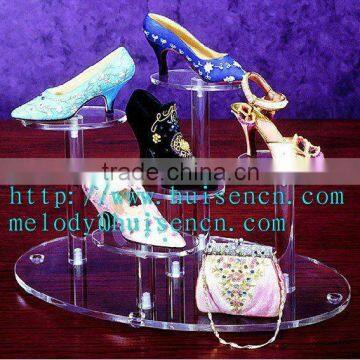 OEM china supplier fashion acrylic shoe display rack