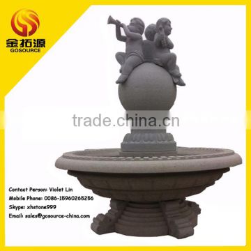 garden tier large outdoor water fountains with ball and boy carving