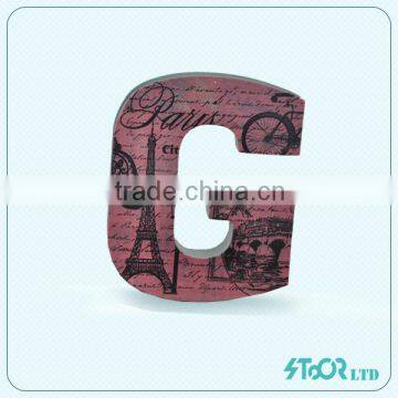 new unfinished wooden basket stainless steel letter sign