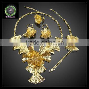 Newest arrived african gold plated jewelry set for woman dress AHK1114                        
                                                                                Supplier's Choice