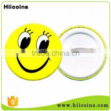 Wholesale Cheap Price Bulk Yellow Smile Face Tin Button Badge