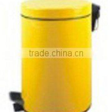 jumbo yellow stainless steel pedal rubbish bin