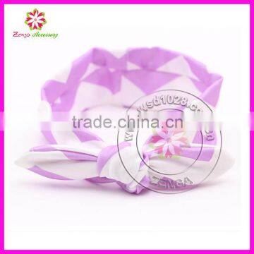 Chevron Printed Cat Ear Cotton Headband, Chevron Cotton Headband, Chevron Cotton Elastic Hairband photo-4