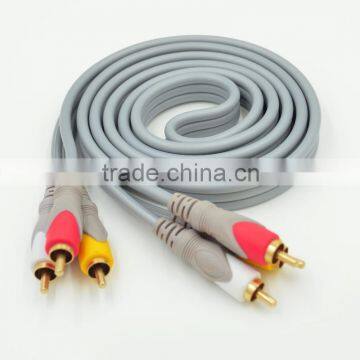 2016 best high quality factory customized length 3RCA-3RCA Male to Male A/V cable