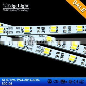 Edgelight smd 3014 led strip 4mm aluminous PCB led light strip which made in Shanghai OEM factory