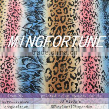 Waterproof Leopard Stretch Nylon Knitting Fabrics