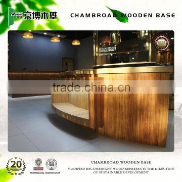 elegant and firm dining hall wood bar counter