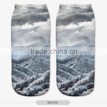 nylon diy young tiger socks high quality 3d digital print colorful ankle socks sports unisex custom hot sale stretch spandex