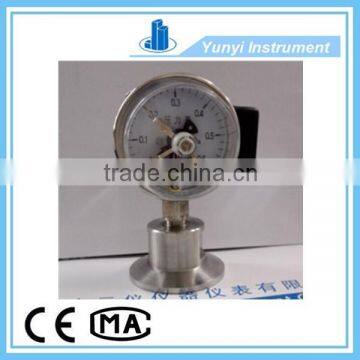 Sanitary type electric contact diaphragm pressure gauge