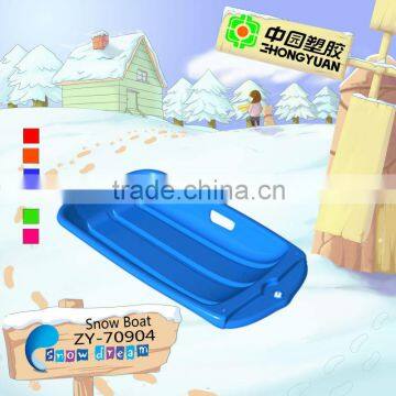 New Green Plastic Mini Baby Snow Luge in Outdoor