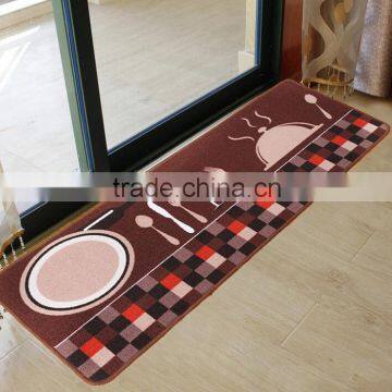 The New Design Coffee Cooking Theme Loop Pile Polyester Printing Kitchen Door Floor Mat Rug Carpet