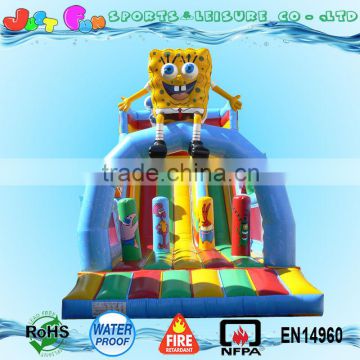 sea world inflatable slide, 3d sponge bob castle slide for children party