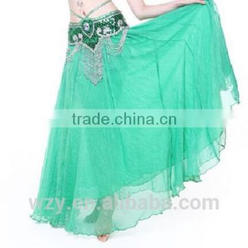 Ballroom china supplier Two layers lady chiffon wholesale belly dance skirt for lady