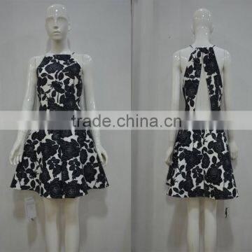 Fashion Back Hole Print Summer Dress Wholesale Dress Women Wear