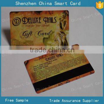 glossy offset printing plastic card with loco 300oe magnetic stripe