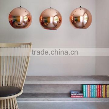 Dinning Room Copper Glass Pendant Lamps with 220V Lighting