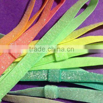 5/8 inch Frosted Glitter headbands Neon Color Headband Wholesale