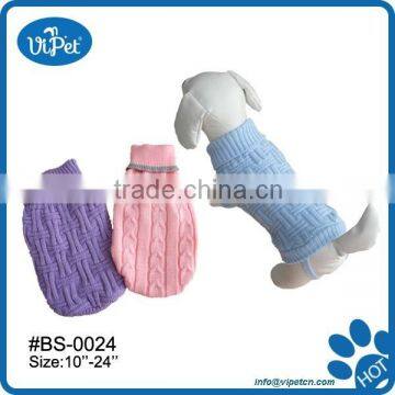 Colorful hand knit dog sweater