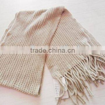 fashion lady acrylic cotton knitted scarf