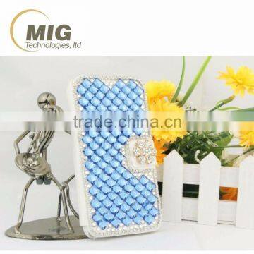 Sublimation rhombus clear diamonds case for iphone 5s 5 wallet flip cover for iphone 6 6s plus with card slot