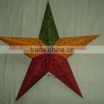 batik paper stars lanterns indian new rastafari