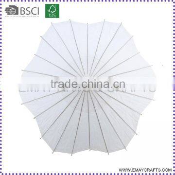 Hot Sale White Paper Umbrella Bridal Wedding Chinese Paper parasol                        
                                                Quality Choice