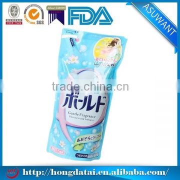 FDA certificated cheap stand up liquid laundry detergent packing bag