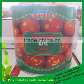 Factory Supply 3kg with paper label package Tinned Tomato Paste