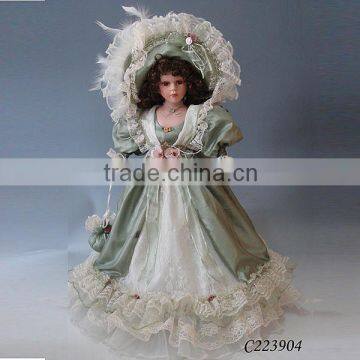 22inches Fashion Design Christmas Decorations Victorian Porcelain Dolls