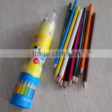 12 color pencils with paper tube