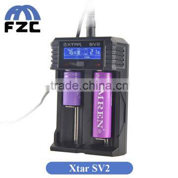 Alibaba Wholesale China Supplier Newest Fast-Charging Charger Two Bay Battery Charger 4 Currents Original Xtar SV2 Charger