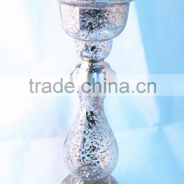 30cm high Hollow Ultralight Chroming Glass candle holder