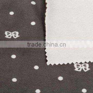 Weft Knitting Polyester Spandex Velvet Print Fabric Velour Spandex Home Textile Fabric Four Way Stretch Underwear Fabrc photo-2