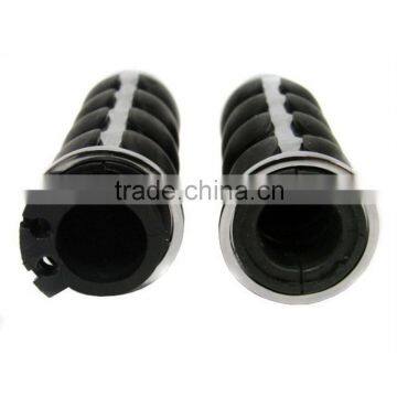 CHROME MOTORCYCLE ROAD HAND GRIPS 1" BLACK - Harley