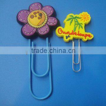 flower and tree design promotional pvc book marks book clips