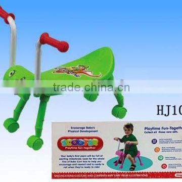 Children ride on car, plastic mantis sliding car toy